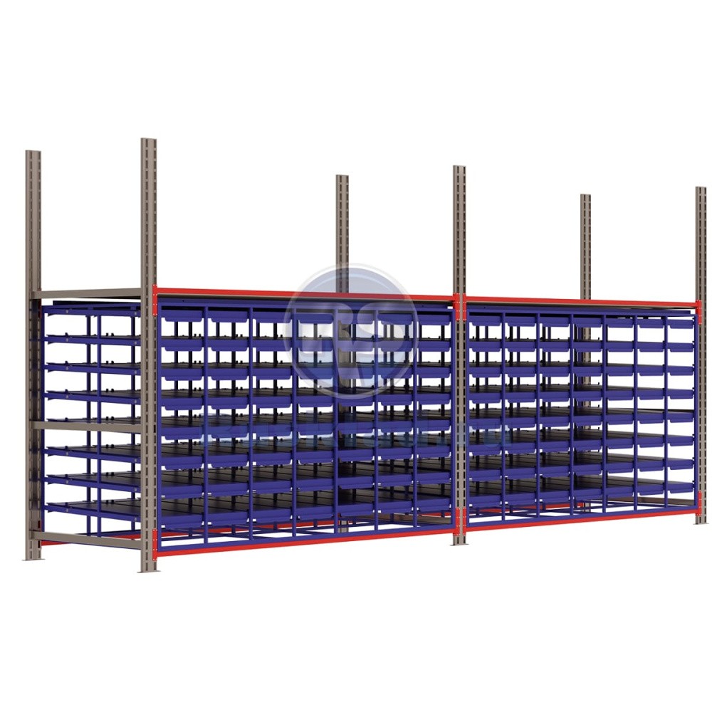 Стеллажная выдвижная система на 56 ячеек Стеллажная выдвижная система на 56 ячеек