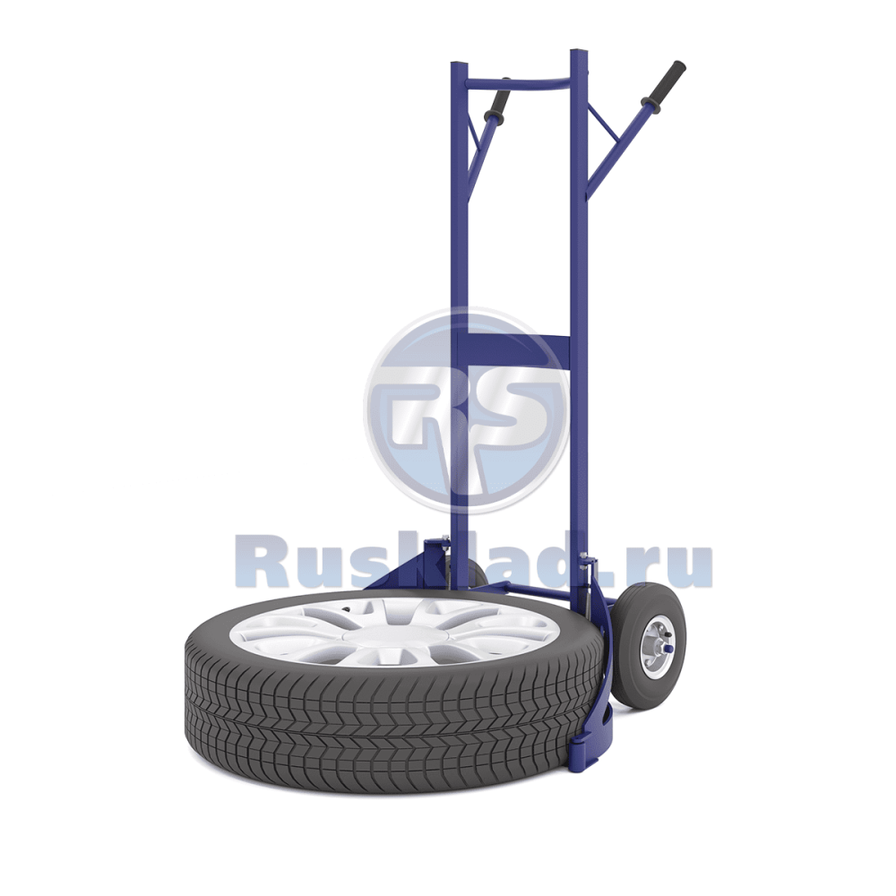 Тележка грузовая, двухколесная для шин и колес с захватами ТДШ 01 Тележка грузовая, двухколесная для шин и колес с захватами ТДШ 01