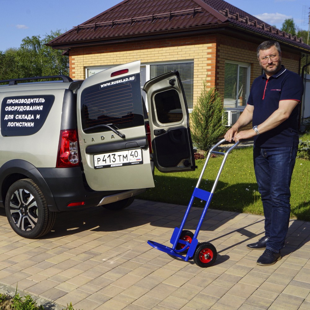 Тележка грузовая с дополнительной полкой и выдвижной ручкой КГ 100 П Тележка грузовая с дополнительной полкой и выдвижной ручкой КГ 100 П